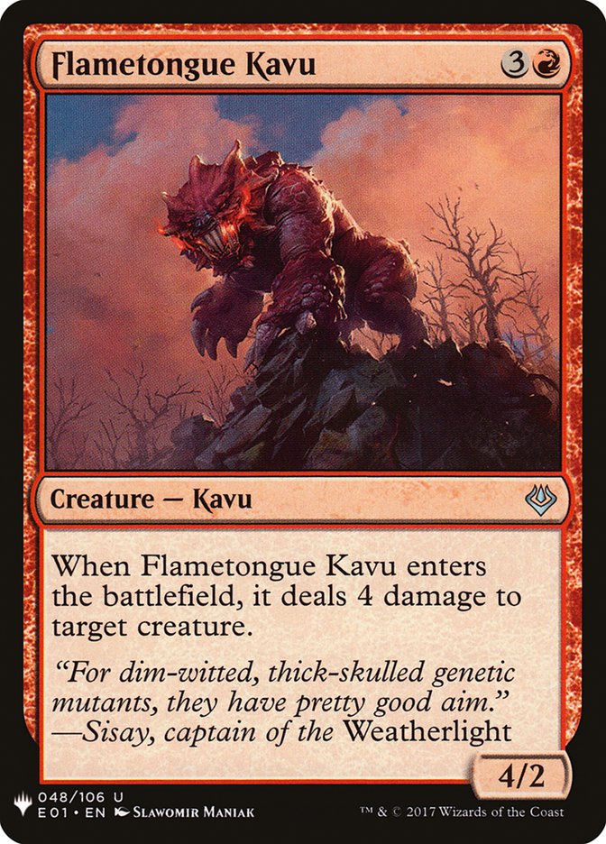 Flametongue Kavu [Mystery Booster] | Exor Games Bridgewater