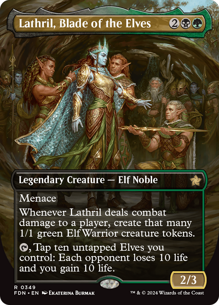 Lathril, Blade of the Elves (Borderless) [Foundations] | Exor Games Bridgewater