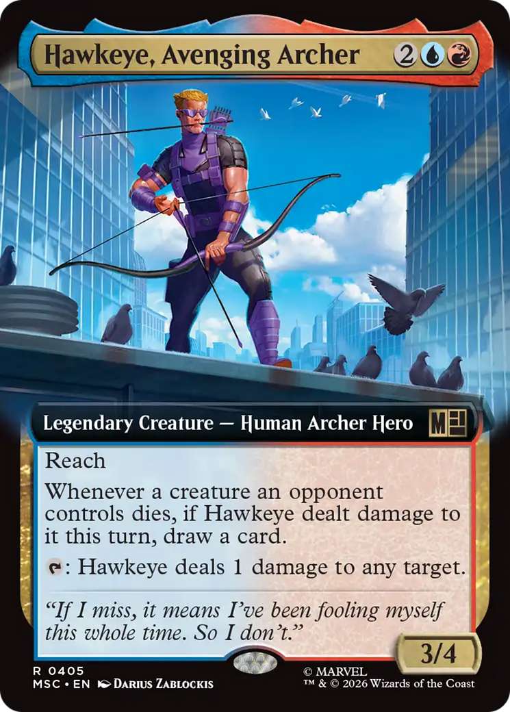 Hawkeye, Avenging Archer (Extended Art) [Marvel Super Heroes Commander] | Exor Games Bridgewater
