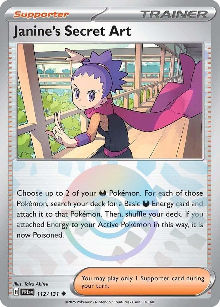 Janine's Secret Art (112/131) (Poke Ball Pattern) [Scarlet & Violet: Prismatic Evolutions] | Exor Games Bridgewater