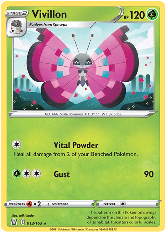 Vivillon (013/163) [Sword & Shield: Battle Styles] | Exor Games Bridgewater