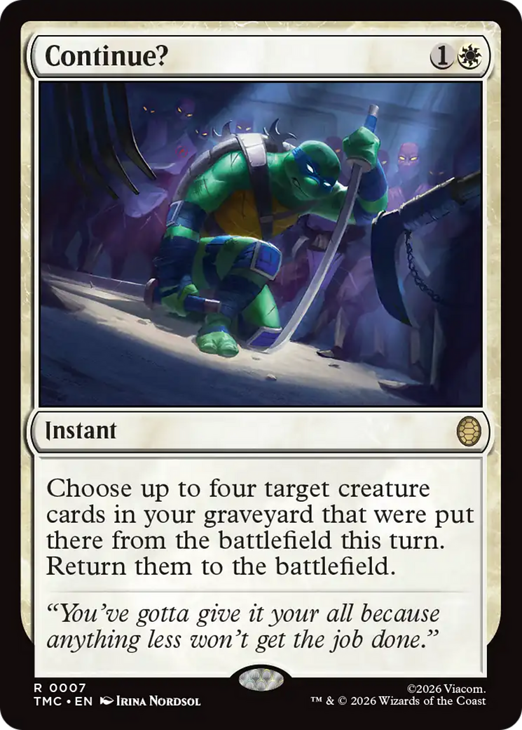 Continue? [Teenage Mutant Ninja Turtles Commander] | Exor Games Bridgewater