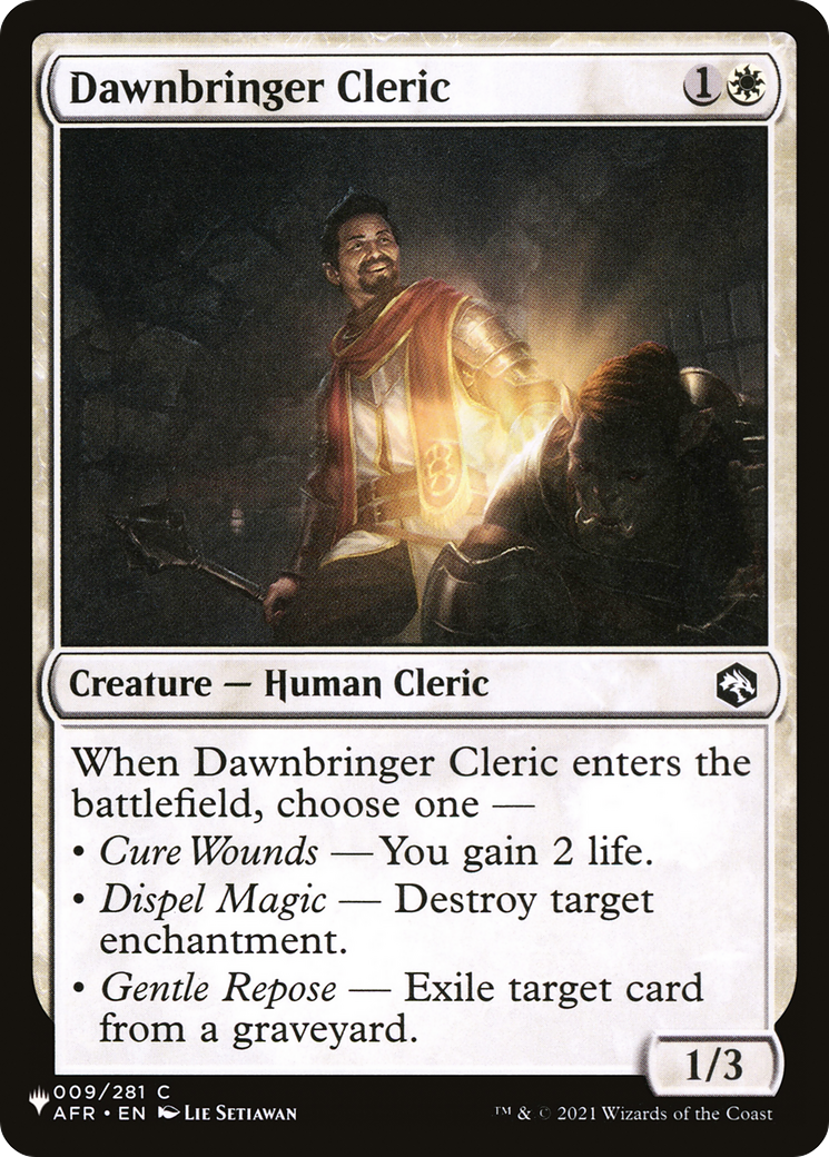 Dawnbringer Cleric [The List Reprints] | Exor Games Bridgewater