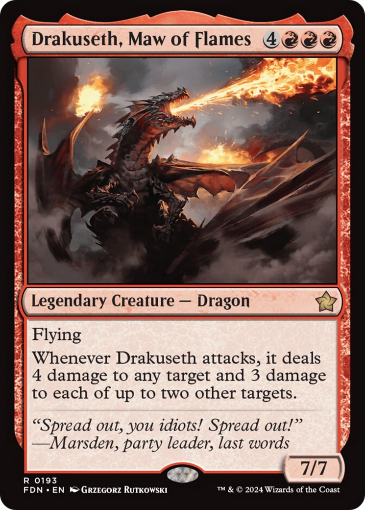 Drakuseth, Maw of Flames [Foundations] | Exor Games Bridgewater