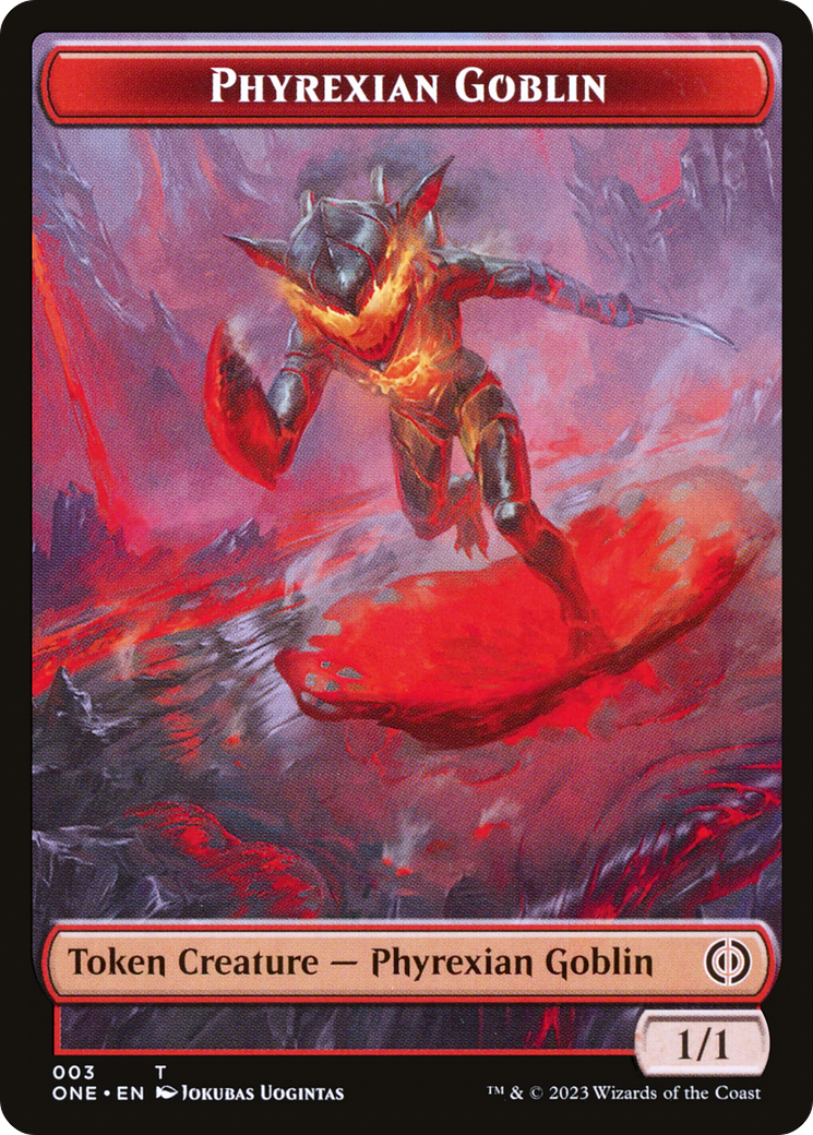 Phyrexian Goblin // Phyrexian Golem Double-Sided Token [Phyrexia: All Will Be One Tokens] | Exor Games Bridgewater