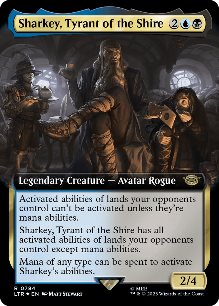 Sharkey, Tyrant of the Shire (Extended Art) (Surge Foil) [The Lord of the Rings: Tales of Middle-Earth] | Exor Games Bridgewater