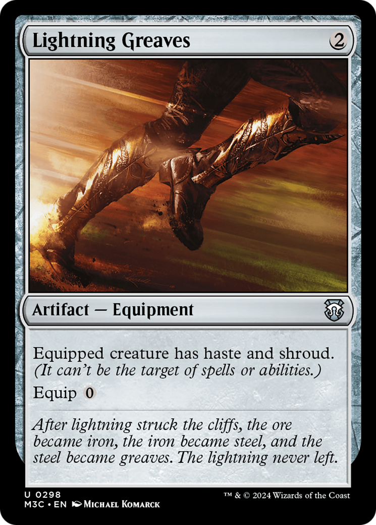 Lightning Greaves (Ripple Foil) [Modern Horizons 3 Commander] | Exor Games Bridgewater