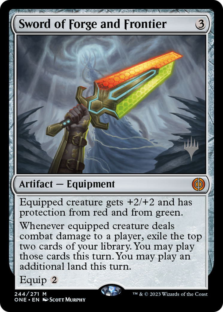 Sword of Forge and Frontier (Promo Pack) [Phyrexia: All Will Be One Promos] | Exor Games Bridgewater