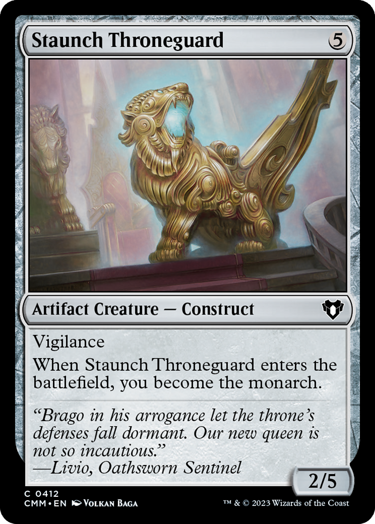 Staunch Throneguard [Commander Masters] | Exor Games Bridgewater