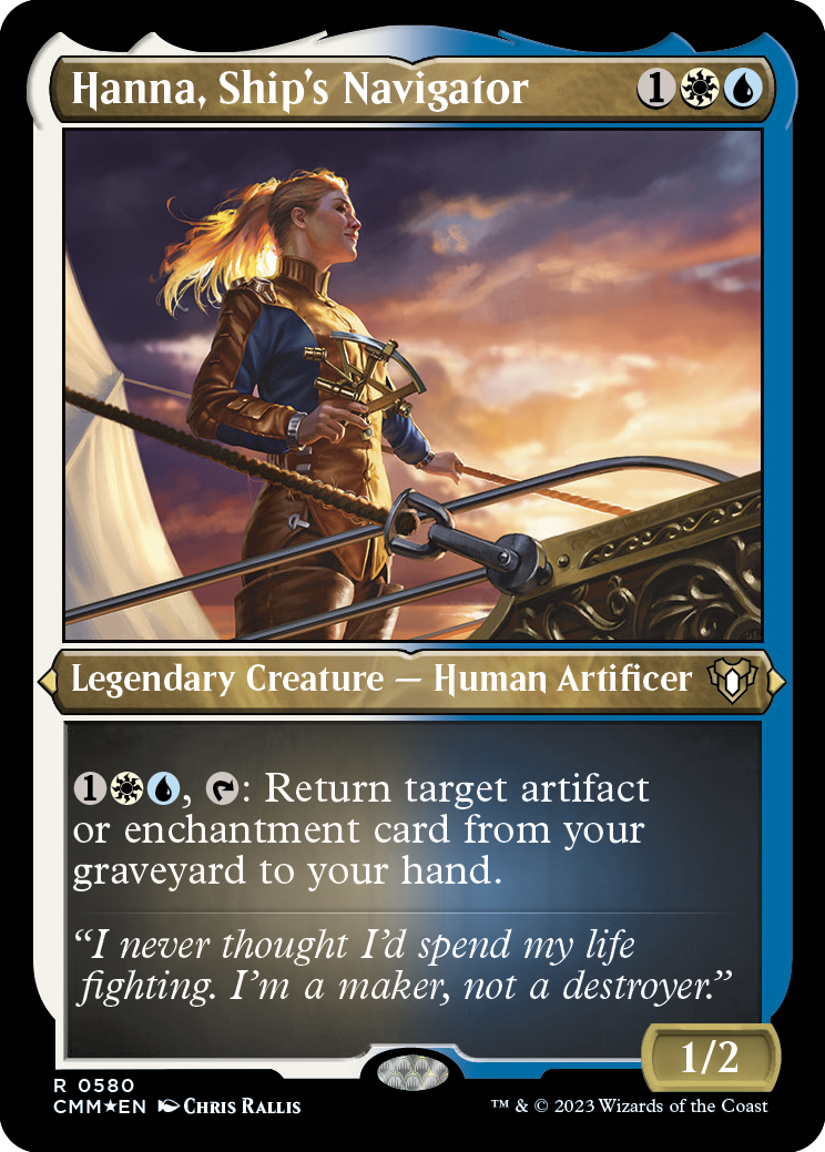 Hanna, Ship's Navigator (Foil Etched) [Commander Masters] | Exor Games Bridgewater