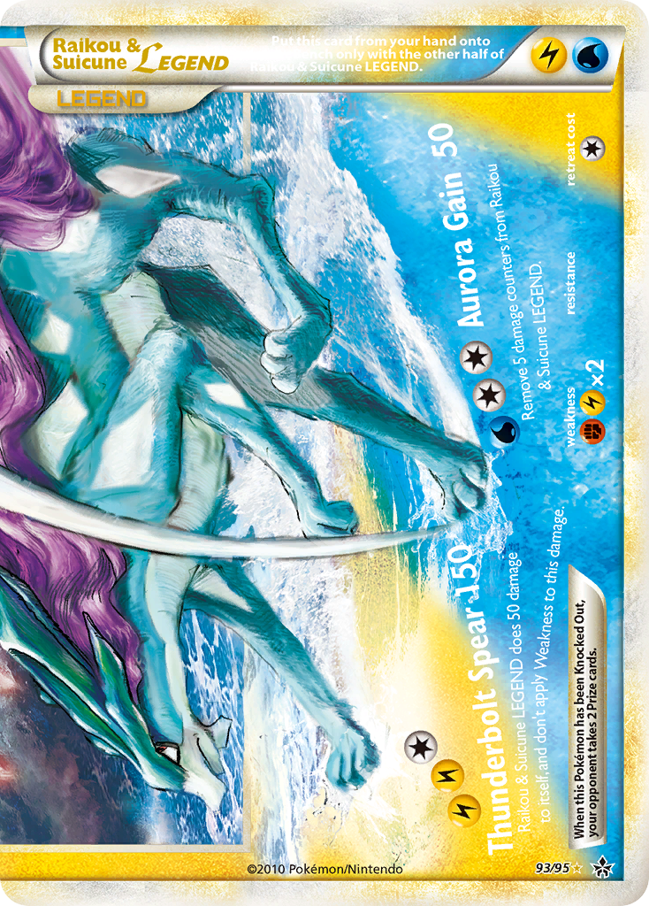 Raikou & Suicune LEGEND (93/95) [HeartGold & SoulSilver: Unleashed] | Exor Games Bridgewater