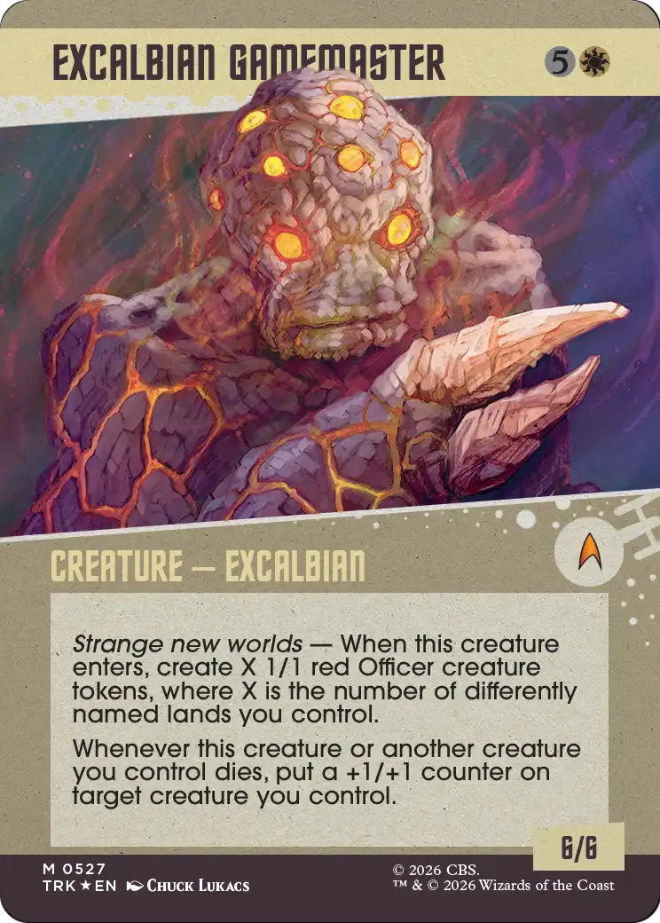 Excalbian Gamemaster (Showcase) (Surge Foil) [Star Trek] | Exor Games Bridgewater