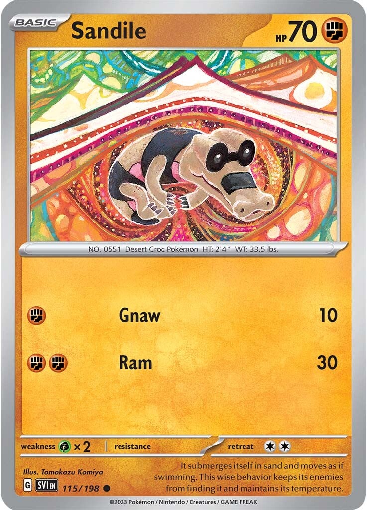 Sandile (115/198) [Scarlet & Violet: Base Set] | Exor Games Bridgewater