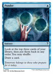 Ponder (White Border) [Mystery Booster 2] | Exor Games Bridgewater