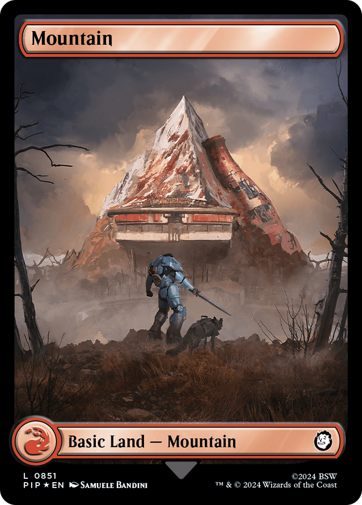 Mountain (0851) (Surge Foil) [Fallout] | Exor Games Bridgewater