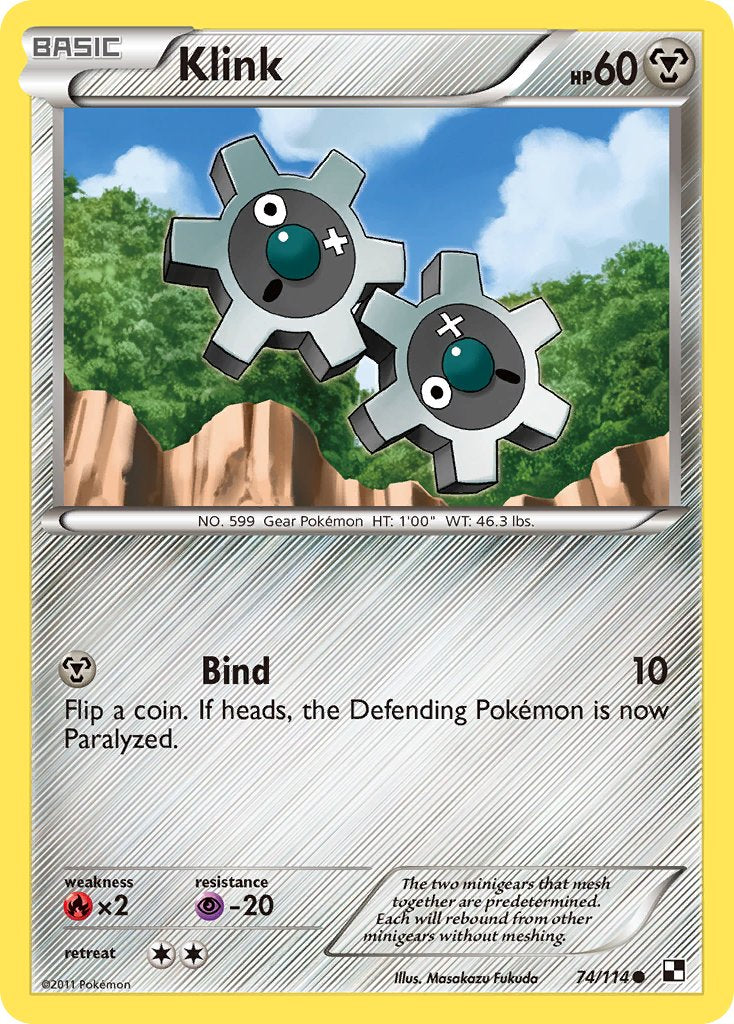Klink (74/114) (Cracked Ice Holo) (Blister Exclusive) [Black & White: Base Set] | Exor Games Bridgewater