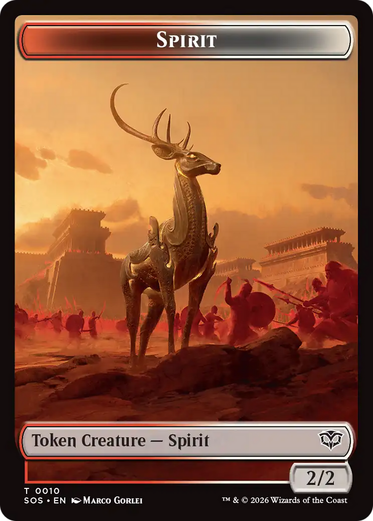 Copy // Spirit (0010) Double-Sided Token [Secrets of Strixhaven Tokens] | Exor Games Bridgewater