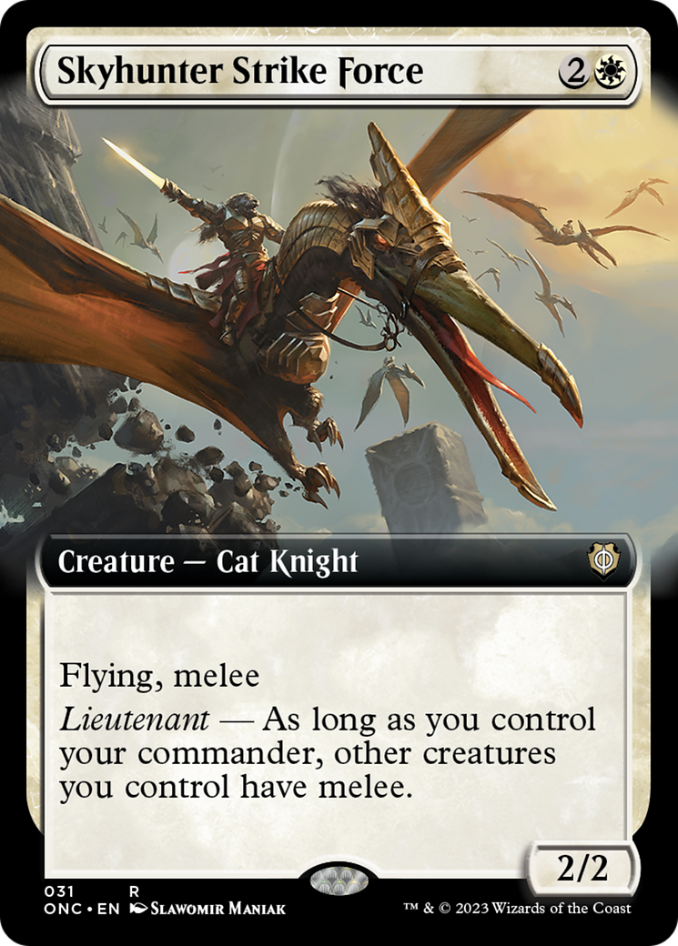 Skyhunter Strike Force (Extended Art) [Phyrexia: All Will Be One Commander] | Exor Games Bridgewater