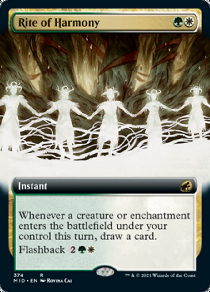 Rite of Harmony (Extended Art) [Innistrad: Midnight Hunt] | Exor Games Bridgewater