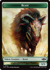 Beast // Treasure Double-Sided Token [Tarkir: Dragonstorm Commander Tokens] | Exor Games Bridgewater