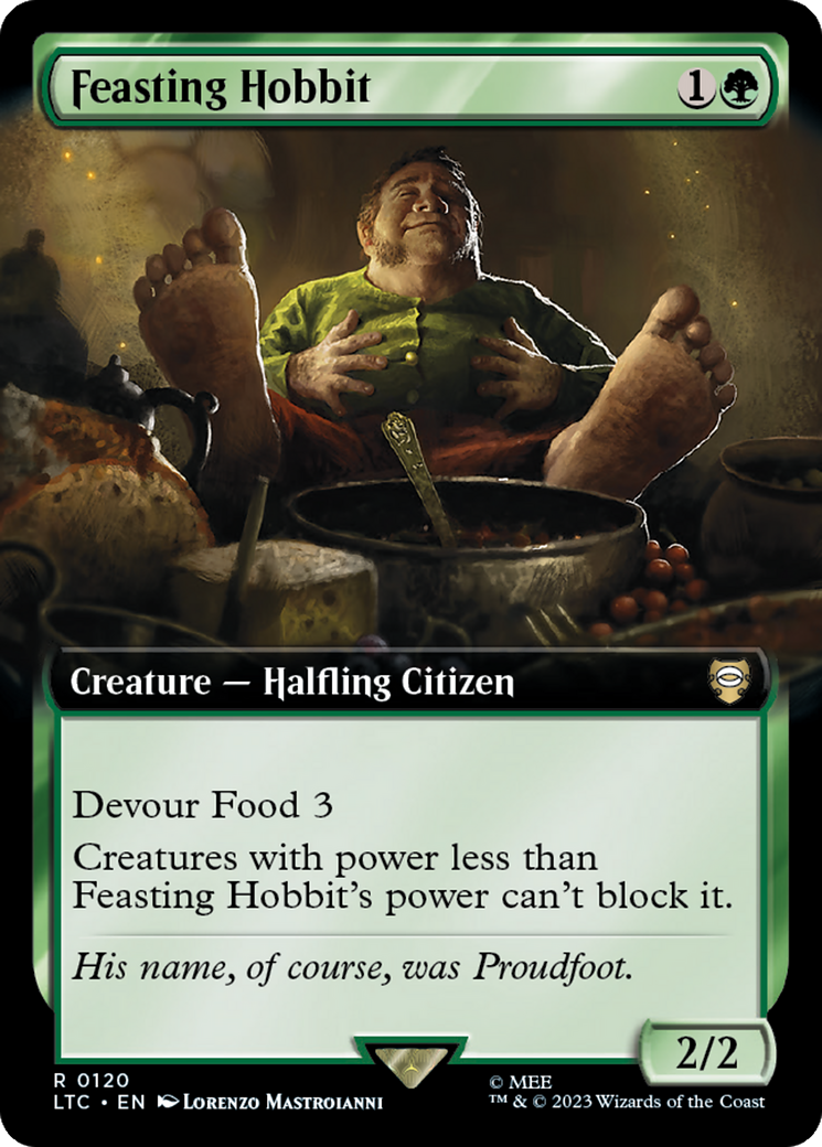 Feasting Hobbit (Extended Art) [The Lord of the Rings: Tales of Middle-Earth Commander] | Exor Games Bridgewater