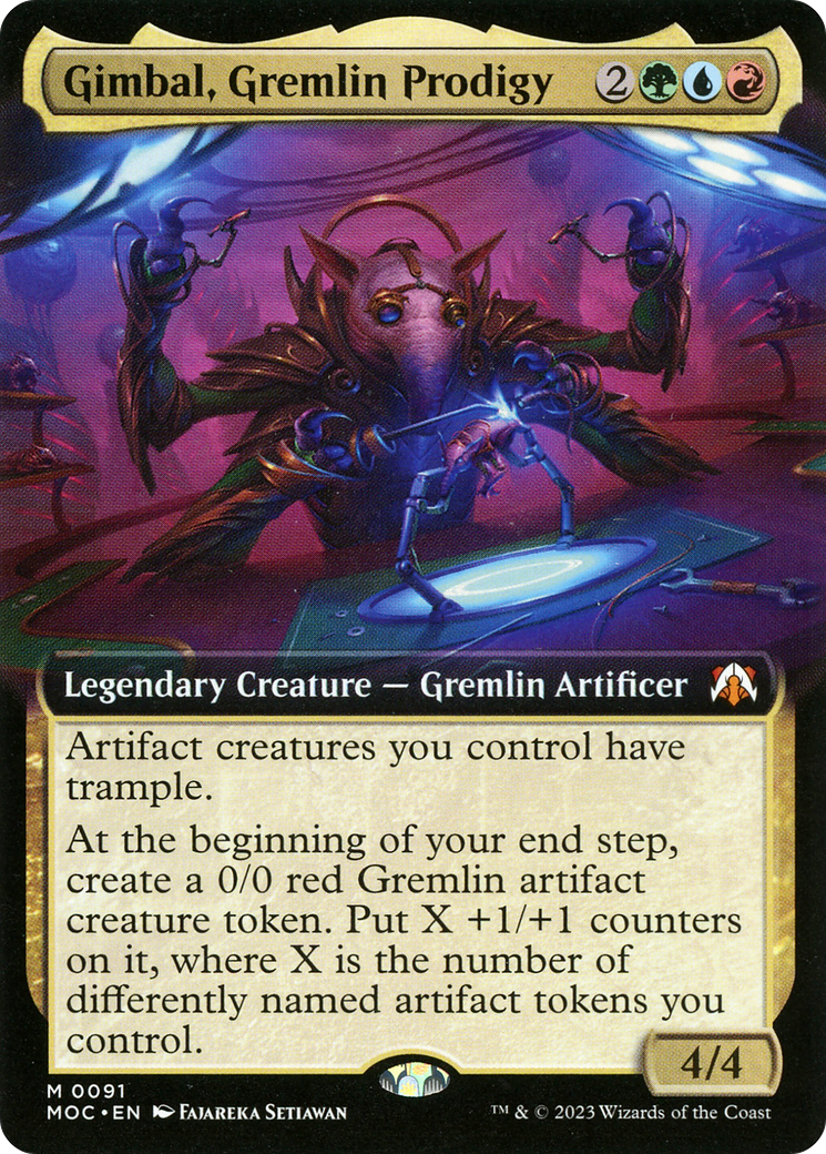 Gimbal, Gremlin Prodigy (Extended Art) [March of the Machine Commander] | Exor Games Bridgewater