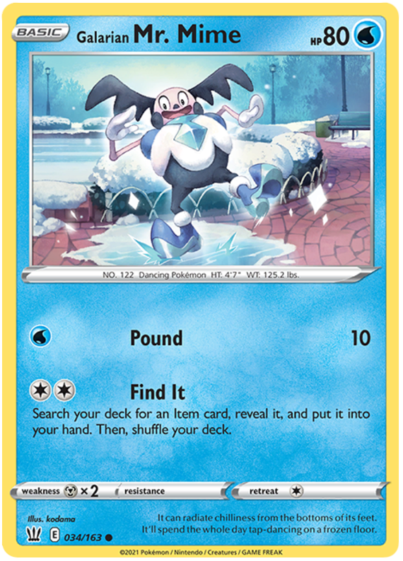 Galarian Mr. Mime (034/163) [Sword & Shield: Battle Styles] | Exor Games Bridgewater