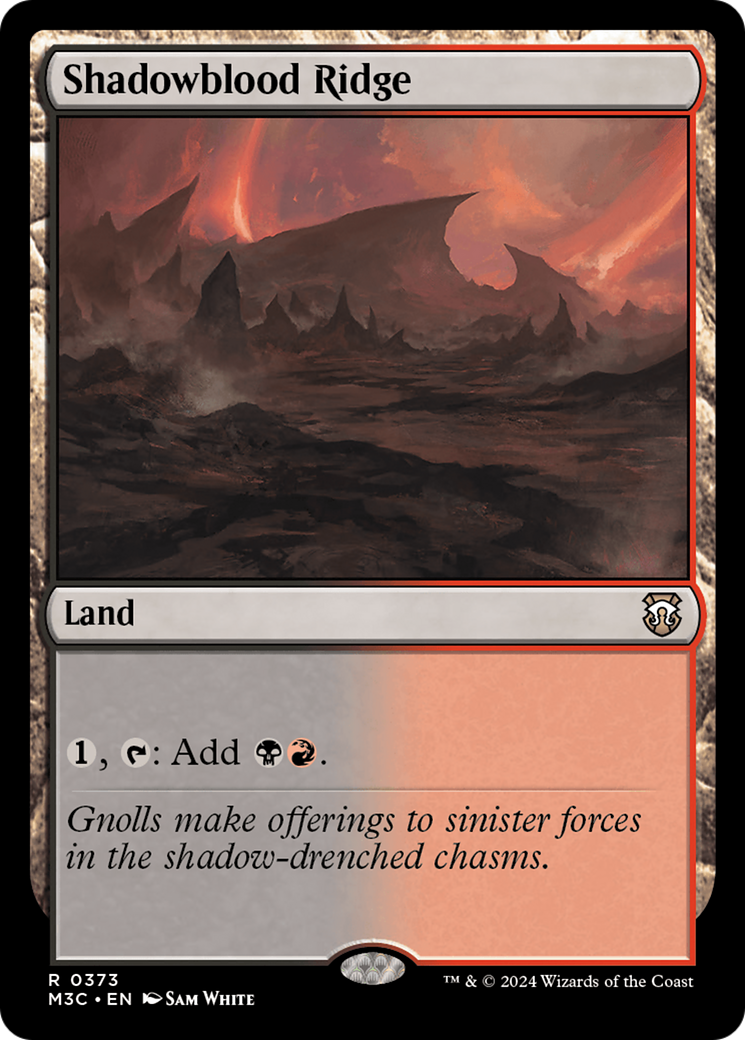 Shadowblood Ridge (Ripple Foil) [Modern Horizons 3 Commander] | Exor Games Bridgewater