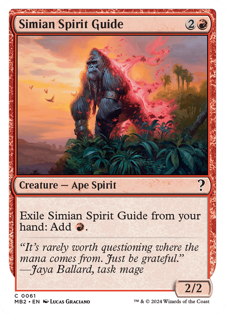 Simian Spirit Guide (White Border) [Mystery Booster 2] | Exor Games Bridgewater