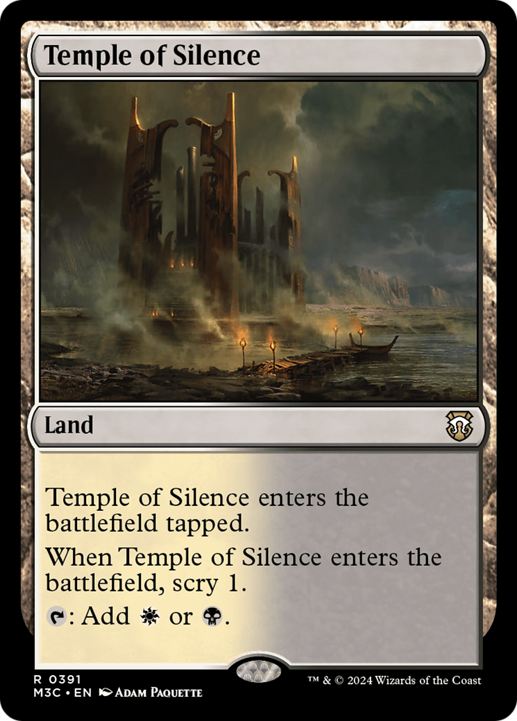 Temple of Silence (Ripple Foil) [Modern Horizons 3 Commander] | Exor Games Bridgewater