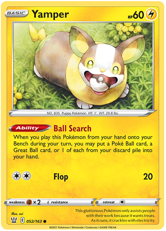 Yamper (052/163) [Sword & Shield: Battle Styles] | Exor Games Bridgewater