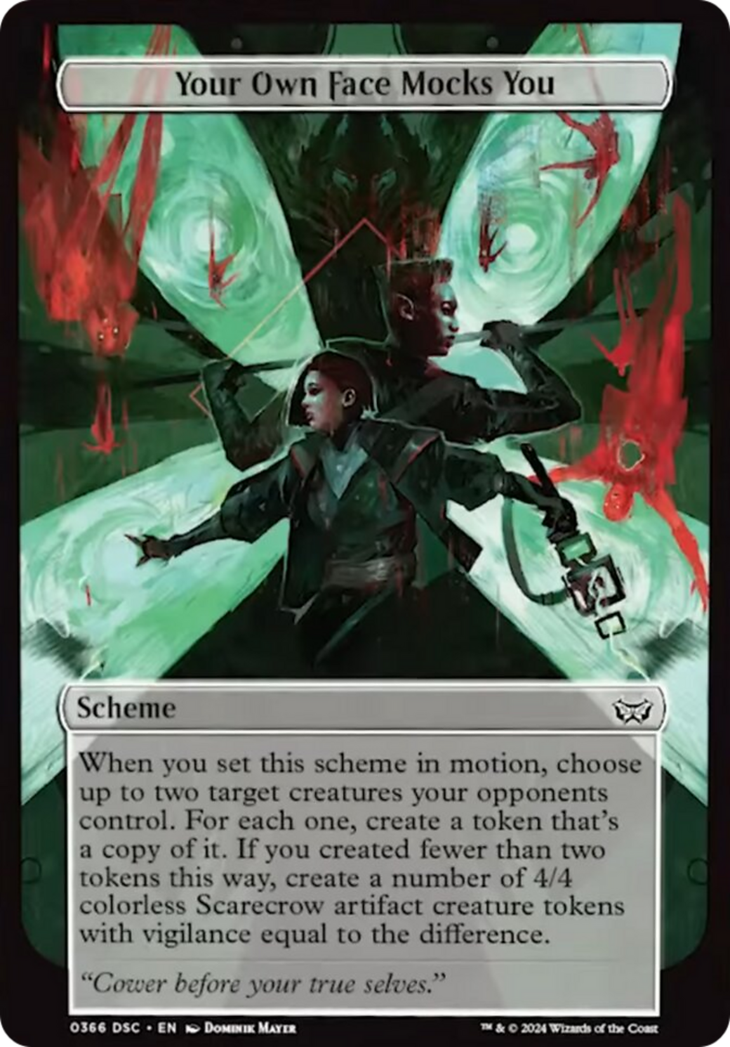 Your Own Face Mocks You (Full Art) [Duskmourn: Archenemy] | Exor Games Bridgewater