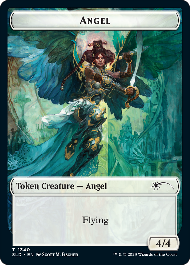 Angel (SLD) // Soldier (GRN) Double-Sided Token [Secret Lair: Angels Tokens] | Exor Games Bridgewater