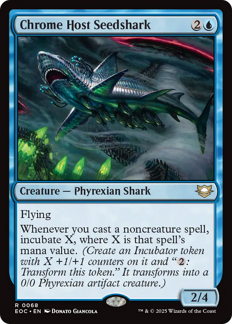 Chrome Host Seedshark [Edge of Eternities Commander] | Exor Games Bridgewater