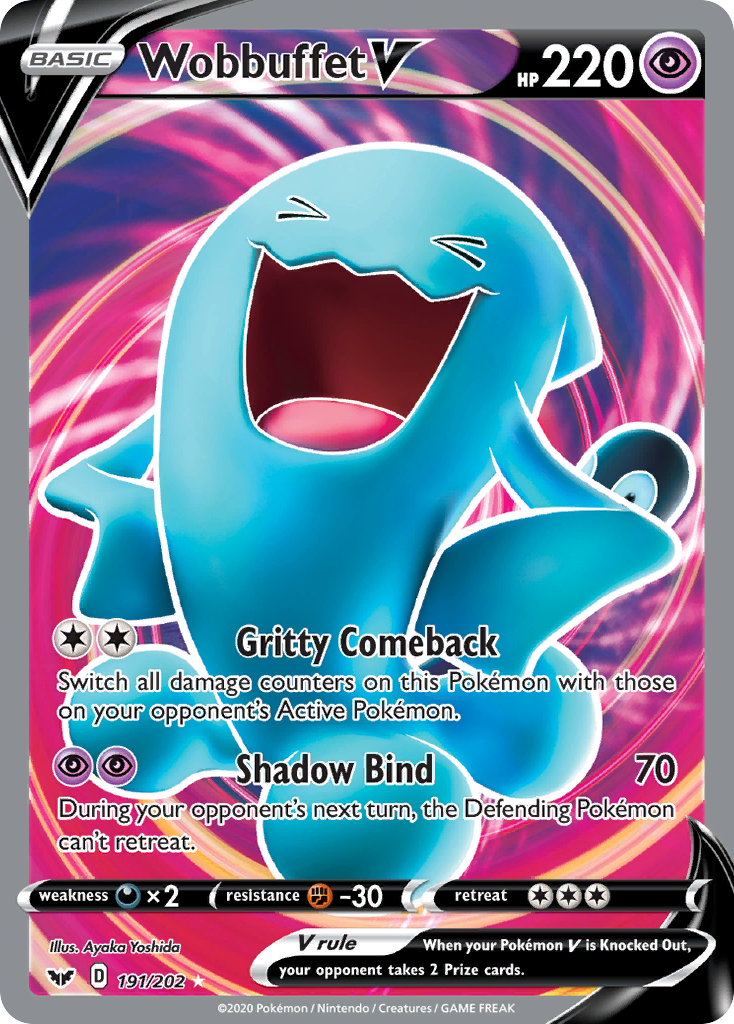 Wobbuffet V (191/202) [Sword & Shield: Base Set] | Exor Games Bridgewater