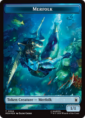 Wall (019) // Merfolk (024) Double-Sided Token (Surge Foil) [Marvel Super Heroes Commander Tokens] | Exor Games Bridgewater