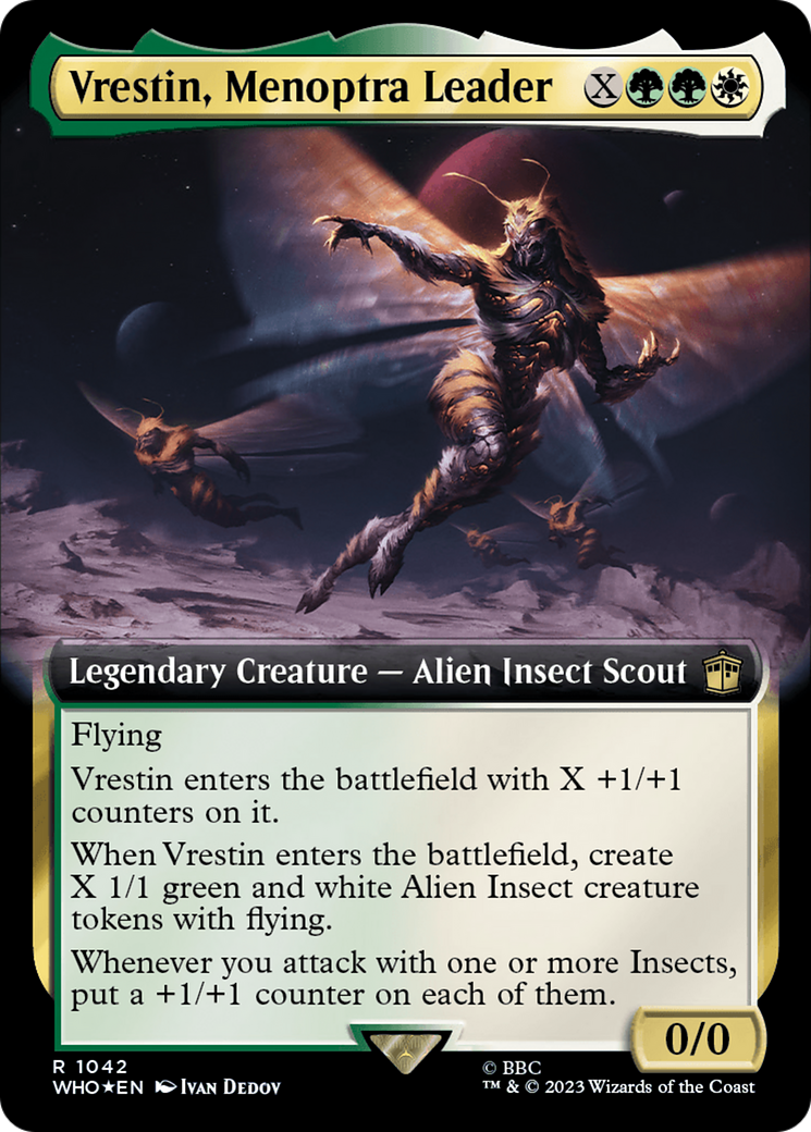 Vrestin, Menoptra Leader (Extended Art) (Surge Foil) [Doctor Who] | Exor Games Bridgewater