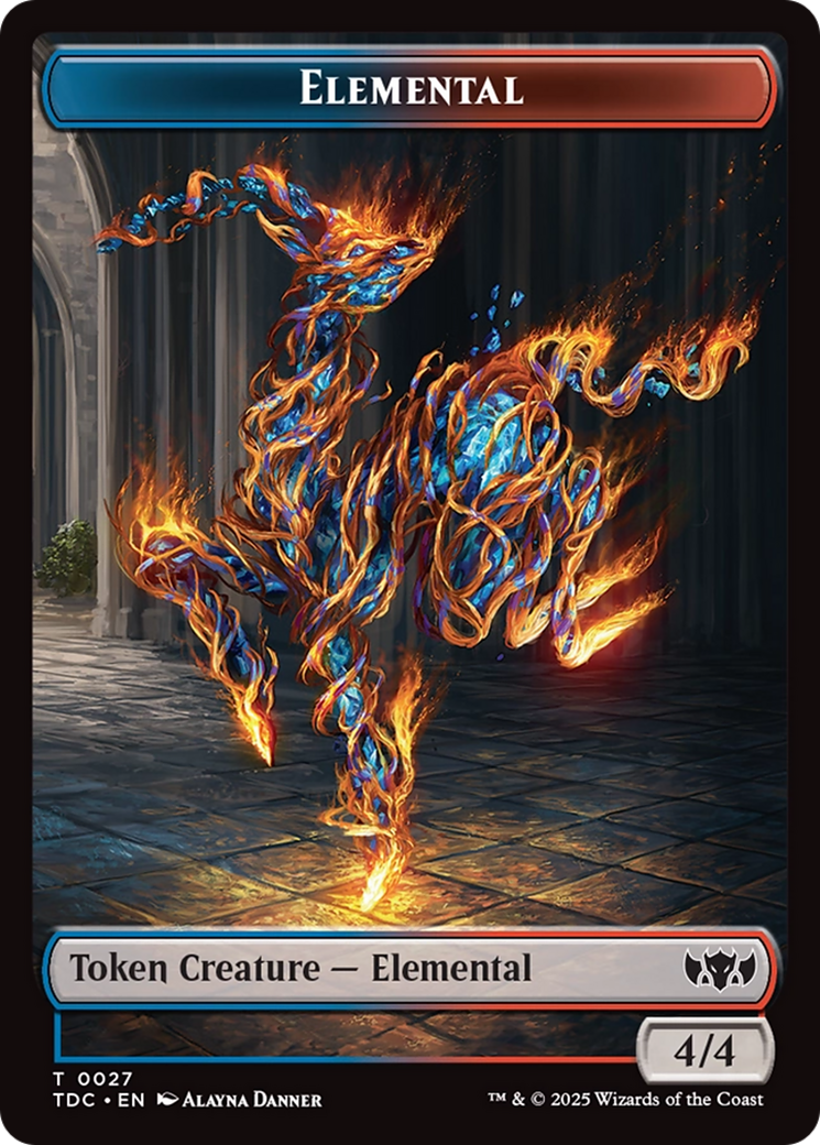Elemental (0027) // Monk Double-Sided Token [Tarkir: Dragonstorm Commander Tokens] | Exor Games Bridgewater