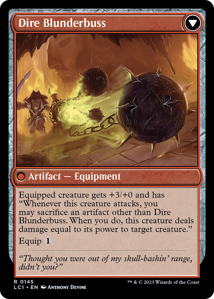 Dire Flail // Dire Blunderbuss [The Lost Caverns of Ixalan Prerelease Cards] | Exor Games Bridgewater