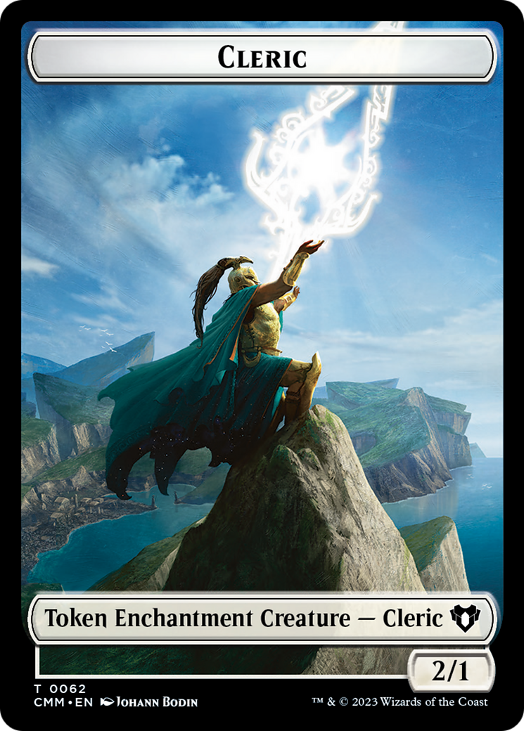 Elf Warrior // Cleric Double-Sided Token [Commander Masters Tokens] | Exor Games Bridgewater