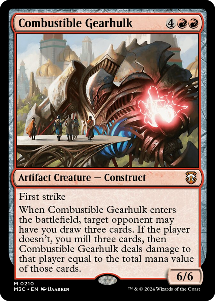 Combustible Gearhulk (Ripple Foil) [Modern Horizons 3 Commander] | Exor Games Bridgewater