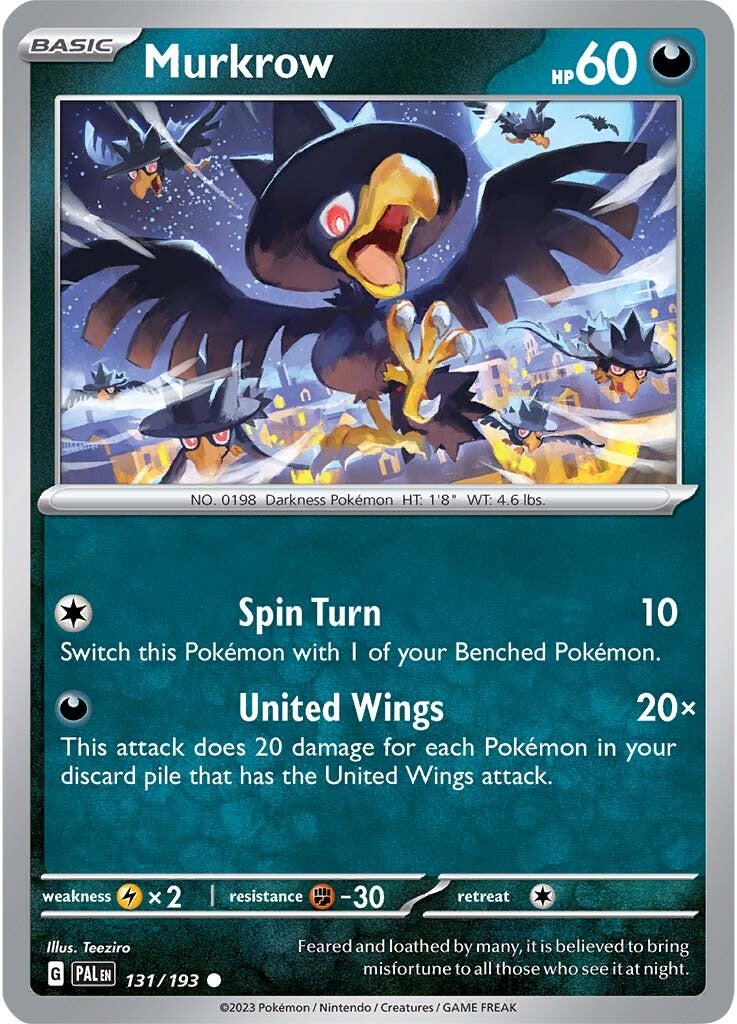 Murkrow (131/193) [Scarlet & Violet: Paldea Evolved] | Exor Games Bridgewater