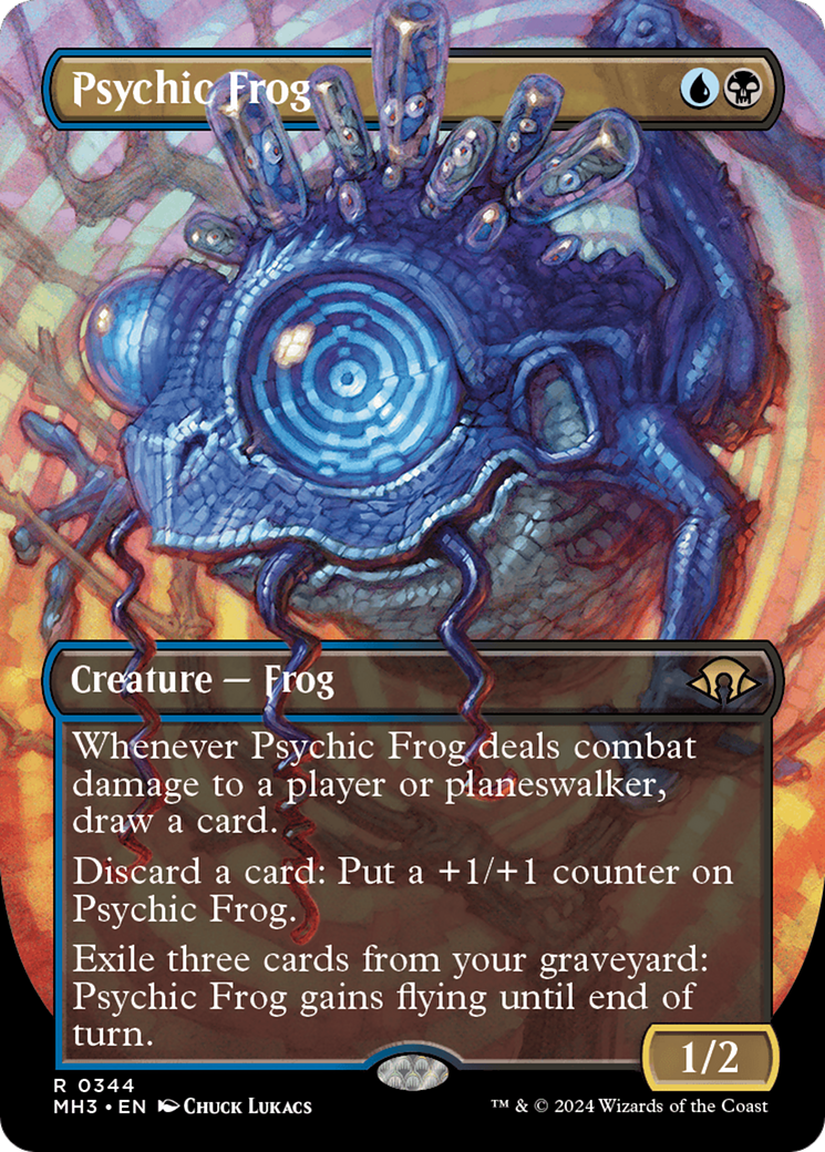 Psychic Frog (Borderless) [Modern Horizons 3] | Exor Games Bridgewater