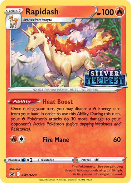 Rapidash (SWSH270) (Prerelease) [Sword & Shield: Black Star Promos] | Exor Games Bridgewater