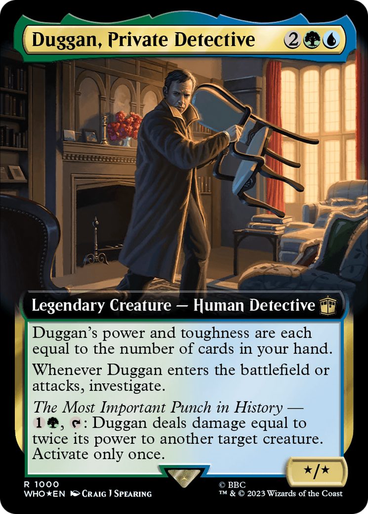 Duggan, Private Detective (Extended Art) (Surge Foil) [Doctor Who] | Exor Games Bridgewater