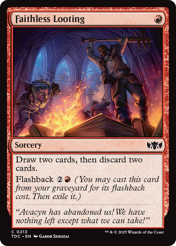 Faithless Looting [Tarkir: Dragonstorm Commander] | Exor Games Bridgewater