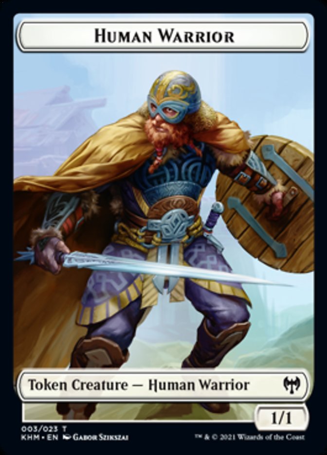 Human Warrior Token [Kaldheim Tokens] | Exor Games Bridgewater