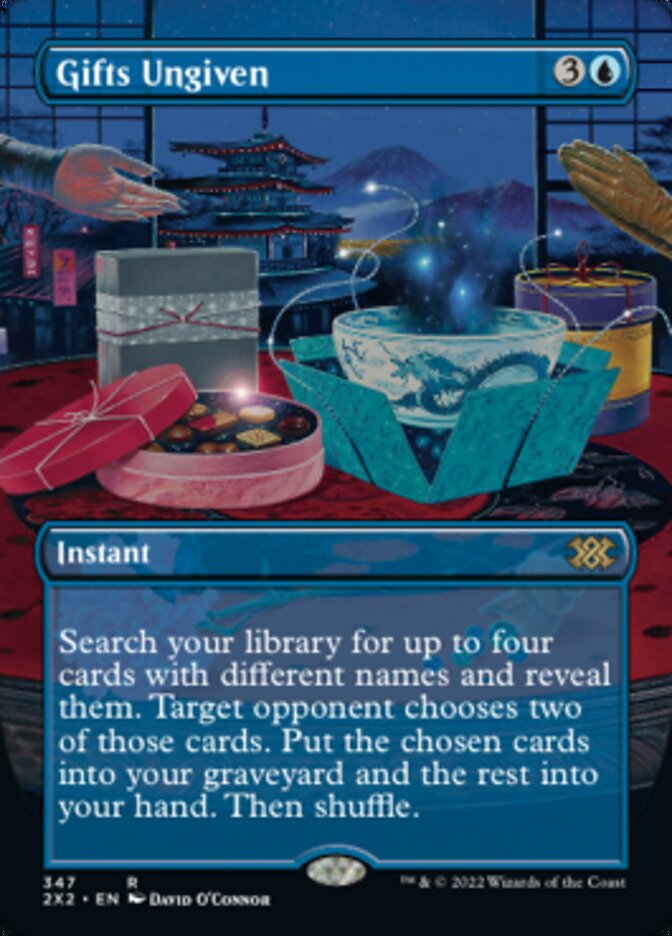 Gifts Ungiven (Borderless Alternate Art) [Double Masters 2022] | Exor Games Bridgewater
