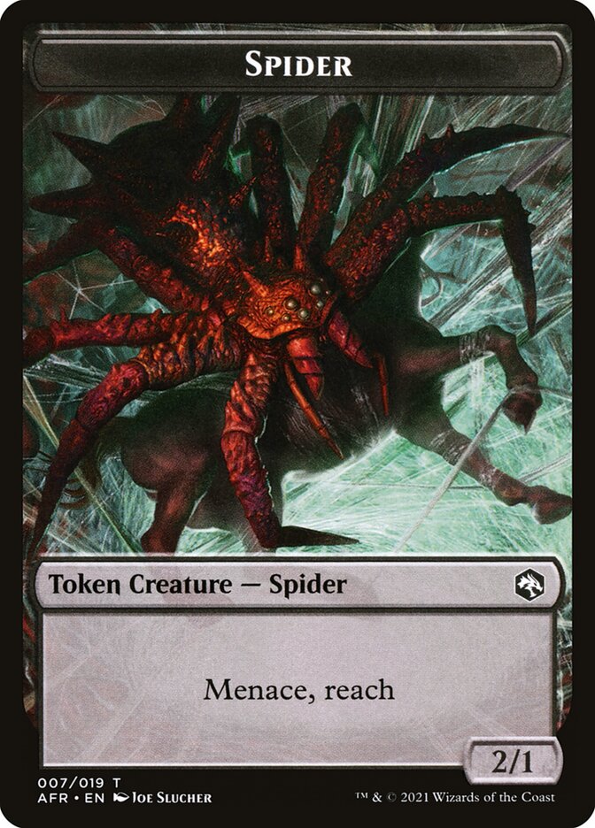 Spider // Icingdeath, Frost Tongue Double-Sided Token [Dungeons & Dragons: Adventures in the Forgotten Realms Tokens] | Exor Games Bridgewater