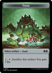 Elemental // Food (0011) Double-Sided Token [Wilds of Eldraine Tokens] | Exor Games Bridgewater